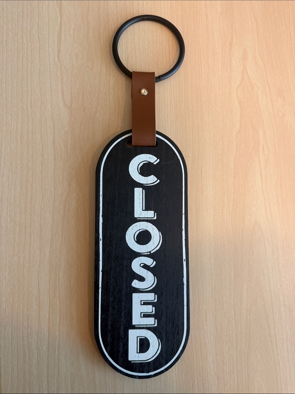 Black "OPEN/CLOSED" Door Hanger